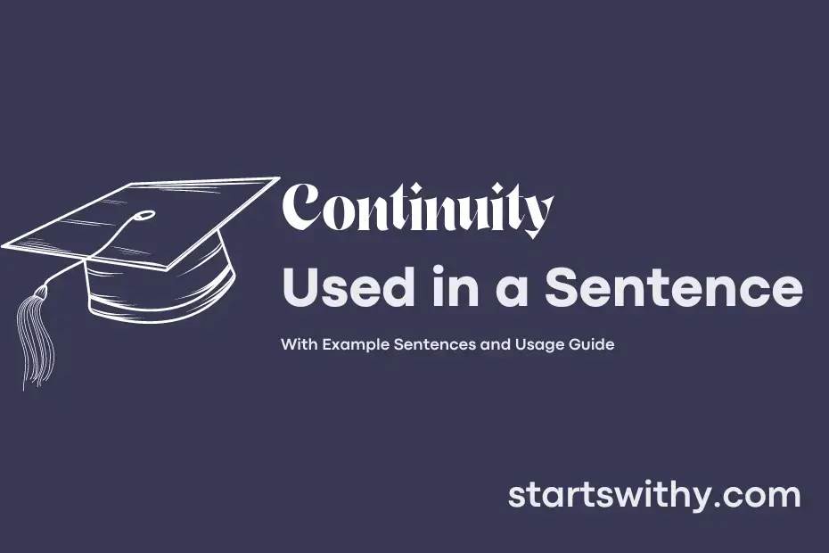 sentence with Continuity