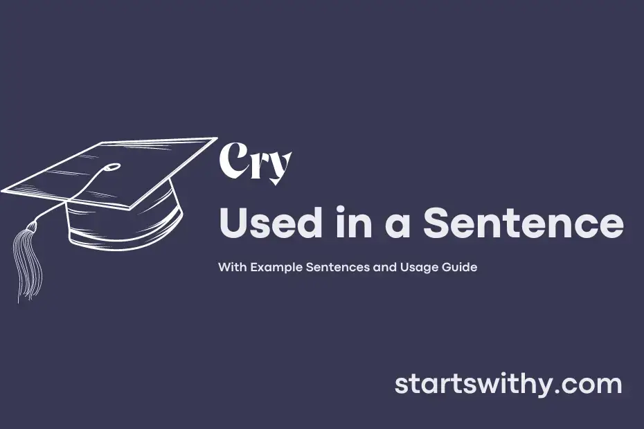 Cry Make Sentence In English