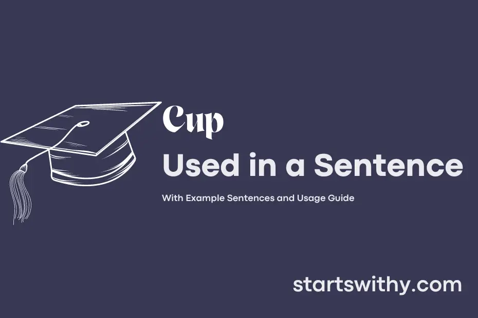 sentence with Cup