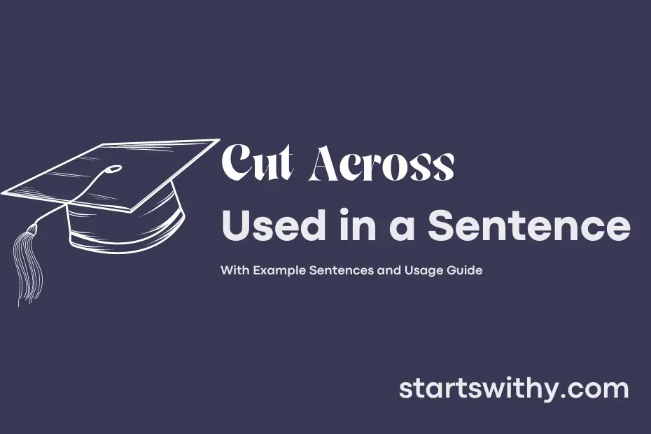 sentence with Cut Across