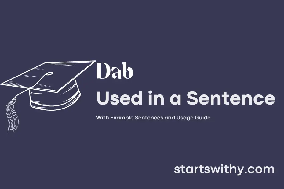 sentence with Dab