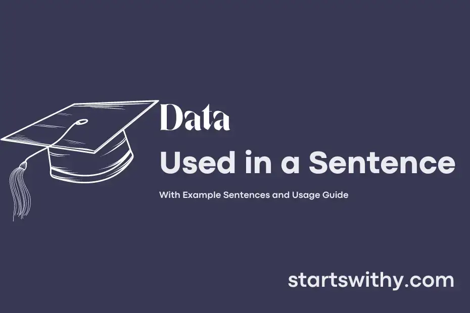sentence with Data