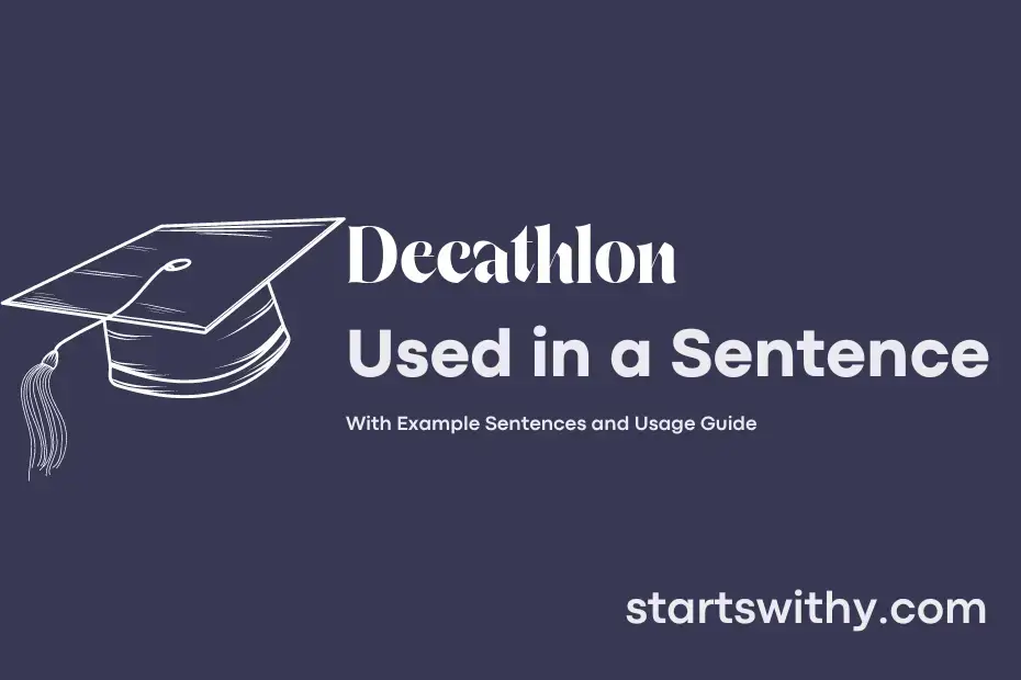 sentence with Decathlon