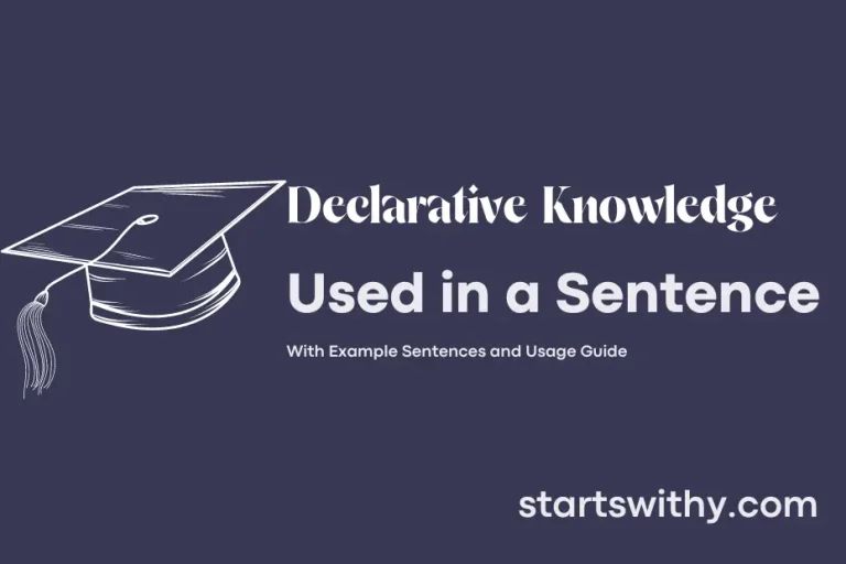 DECLARATIVE KNOWLEDGE in a Sentence Examples: 21 Ways to Use ...