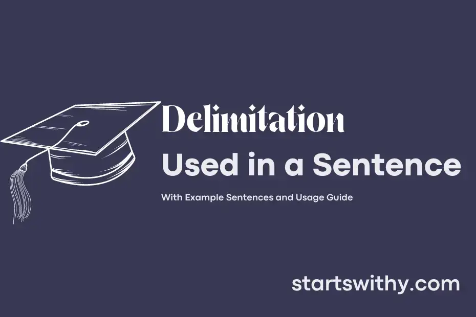 Delimitation In A Sentence Examples 21 Ways To Use Delimitation