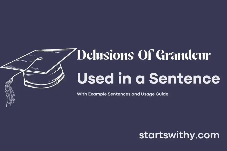 sentence with Delusions Of Grandeur