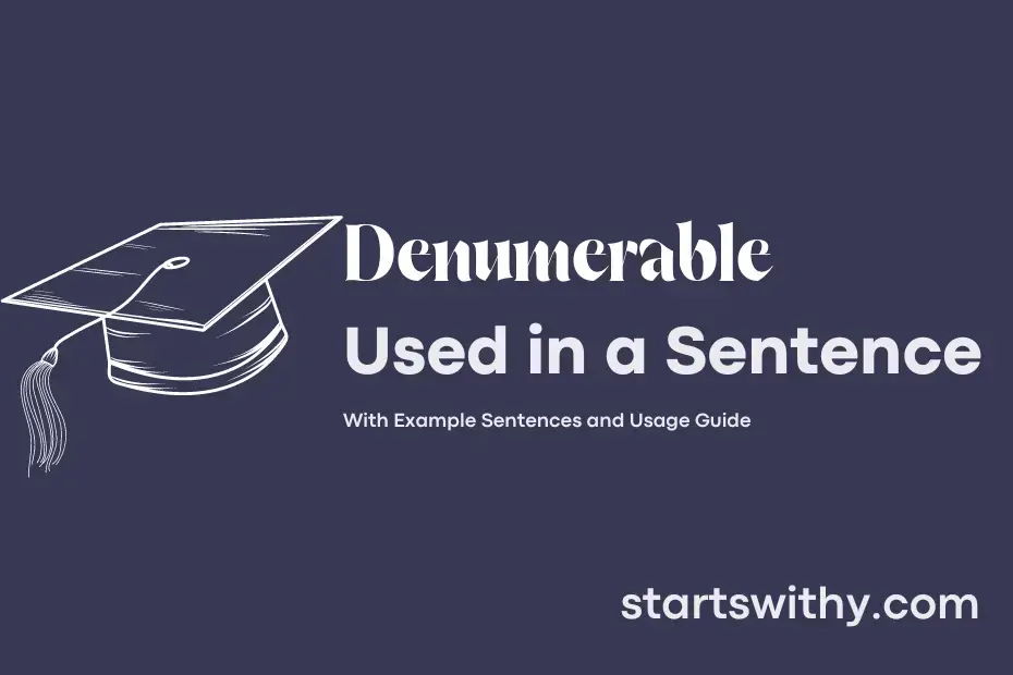 sentence with Denumerable