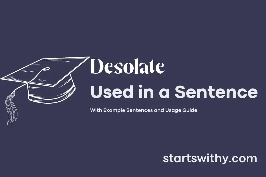 sentence with Desolate