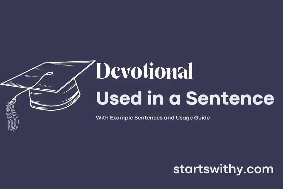 sentence with Devotional