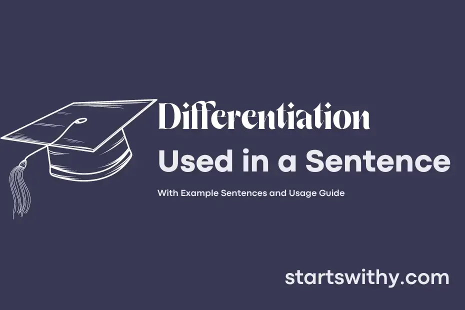 sentence with Differentiation