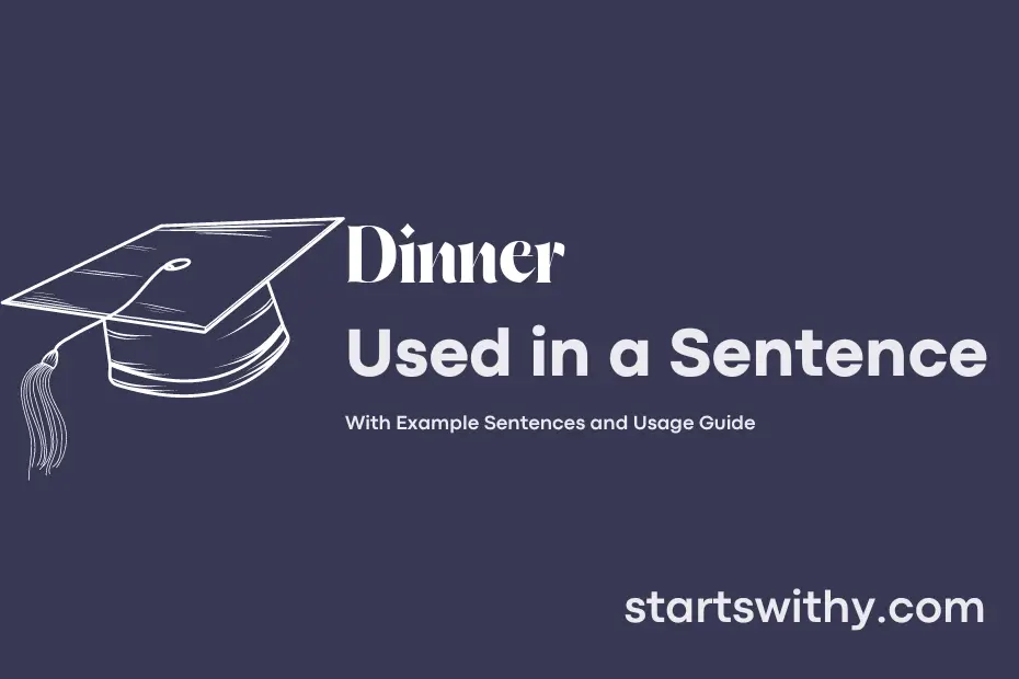 DINNER In A Sentence Examples 21 Ways To Use Dinner