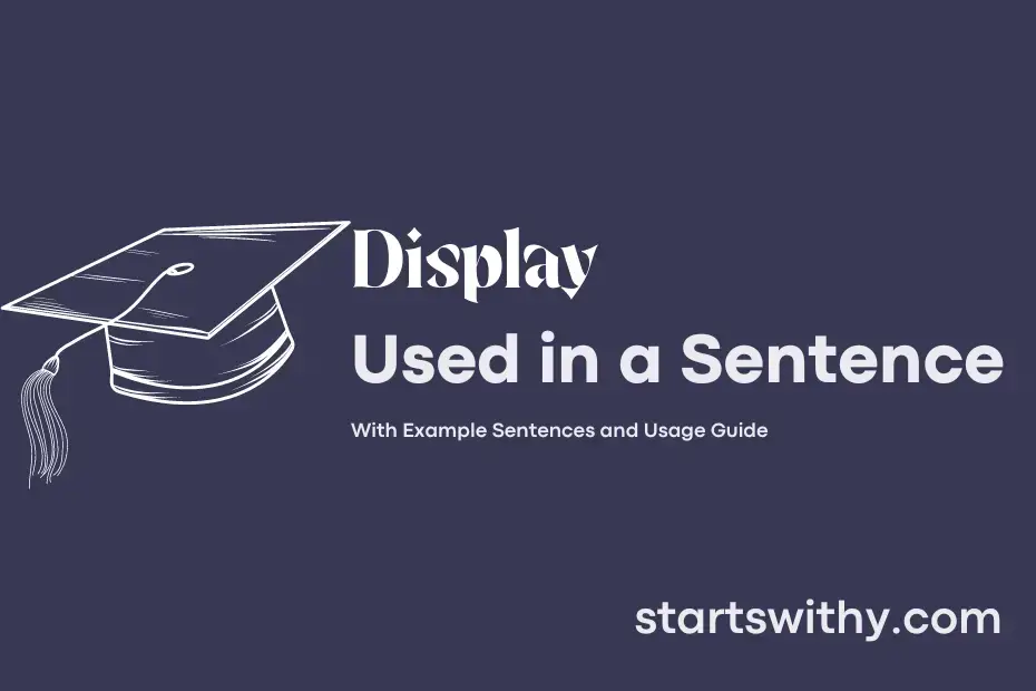 How To Use Word Display In A Sentence