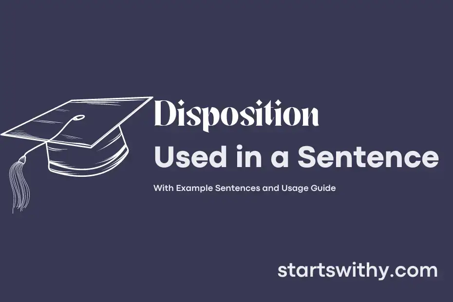 sentence with Disposition