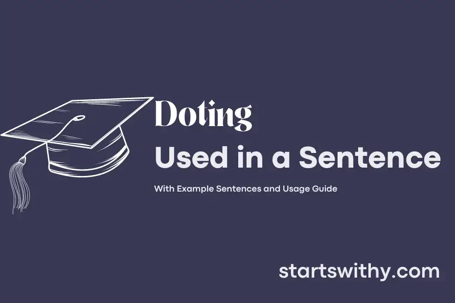 sentence with Doting