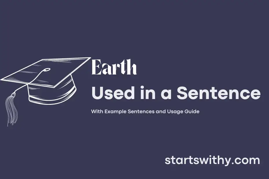 sentence with Earth