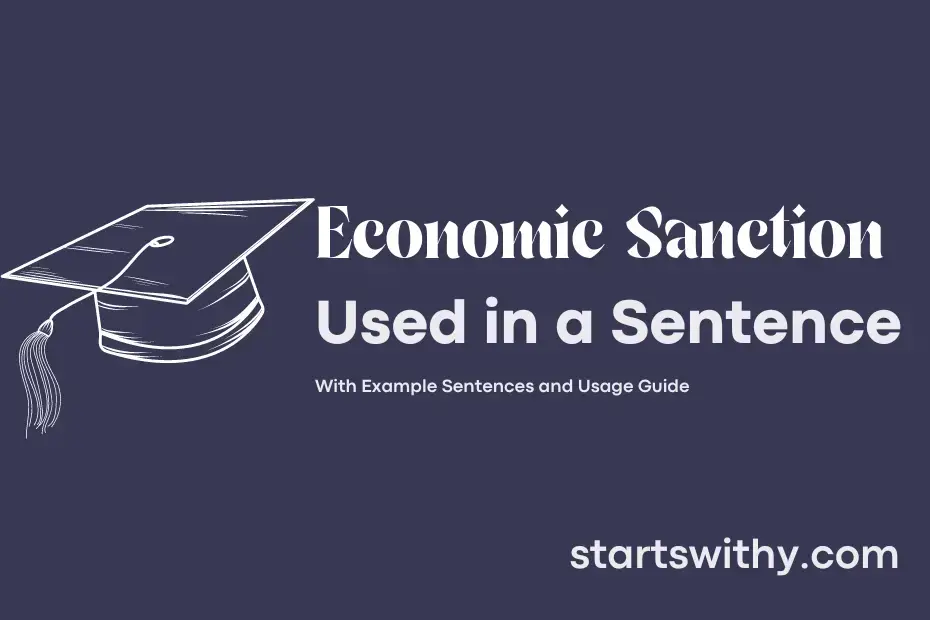 ECONOMIC SANCTION In A Sentence Examples 21 Ways To Use Economic Sanction   Economic Sanction 