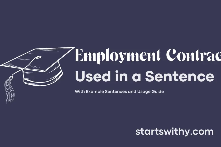 sentence with Employment Contract