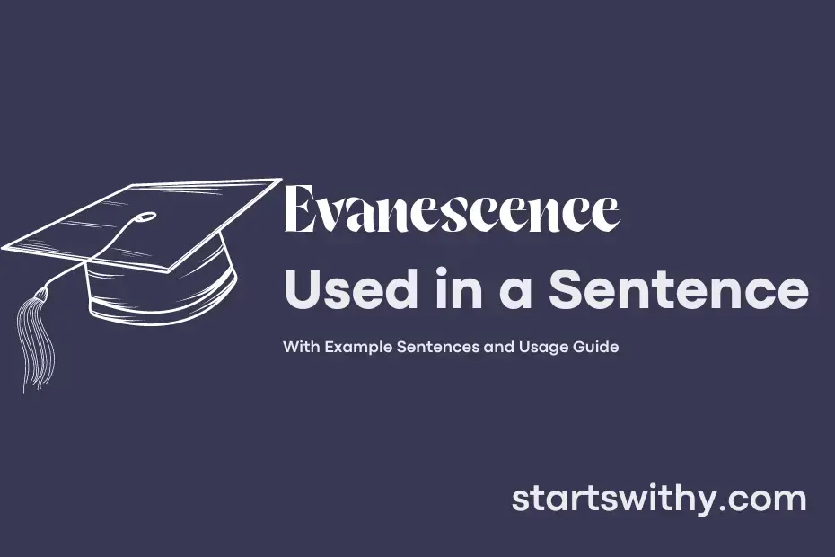 sentence with Evanescence