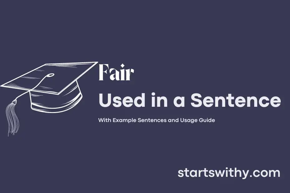 sentence with Fair