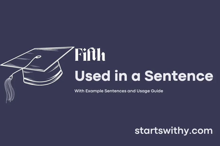 sentence with Fifth