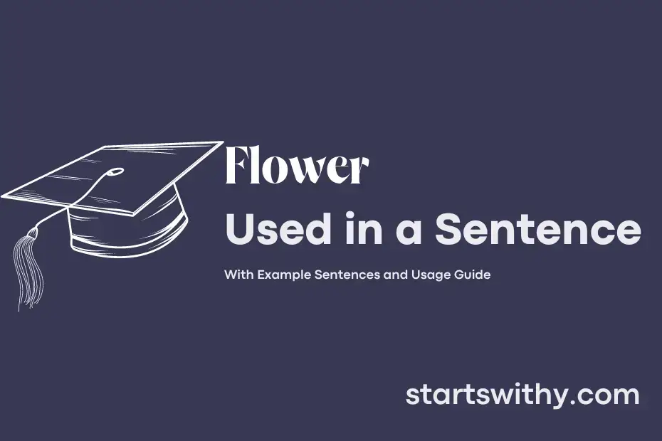 FLOWER in a Sentence Examples 21 Ways to Use Flower