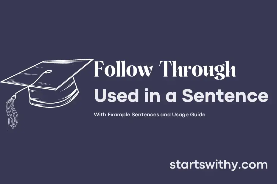 sentence with Follow Through