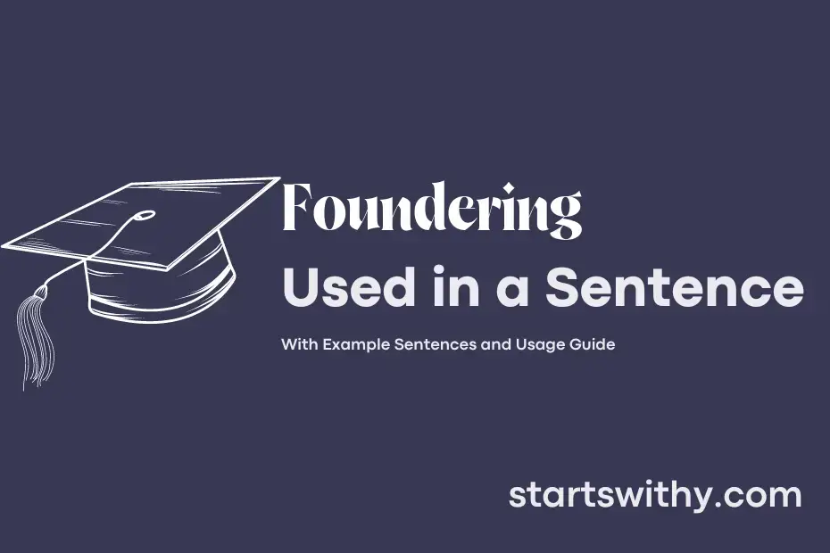 sentence with Foundering