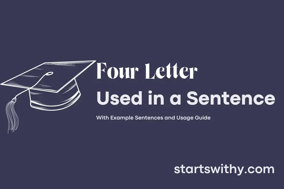 sentence with Four Letter