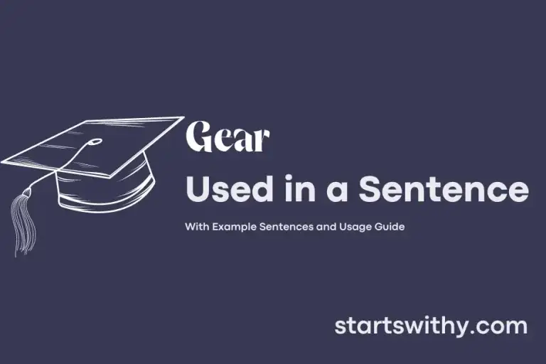 GEAR in a Sentence Examples 21 Ways to Use Gear