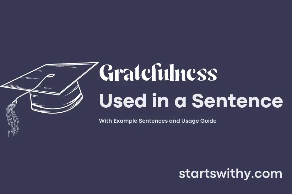 sentence with Gratefulness
