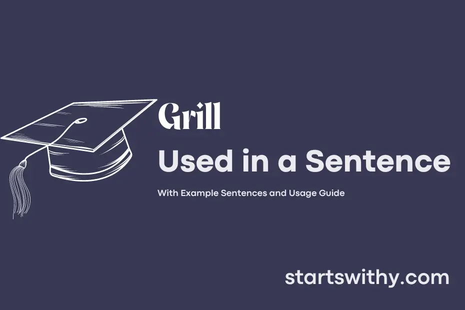 sentence with Grill