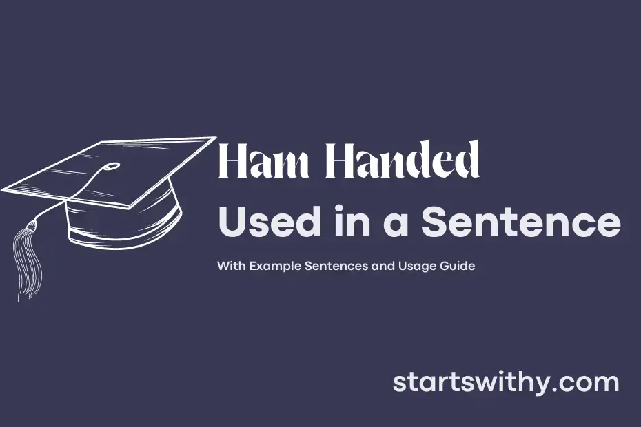sentence with Ham Handed