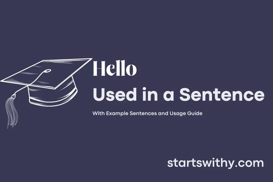 sentence with Hello