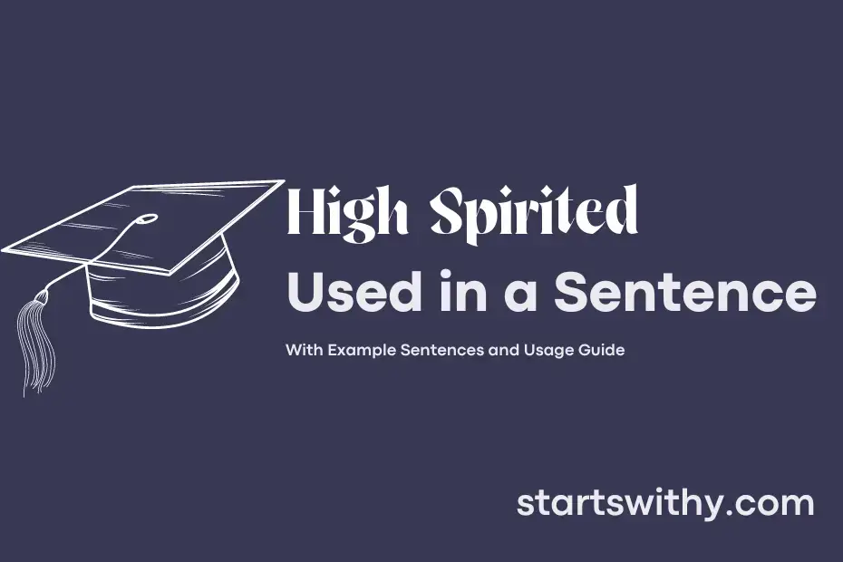 sentence with High Spirited
