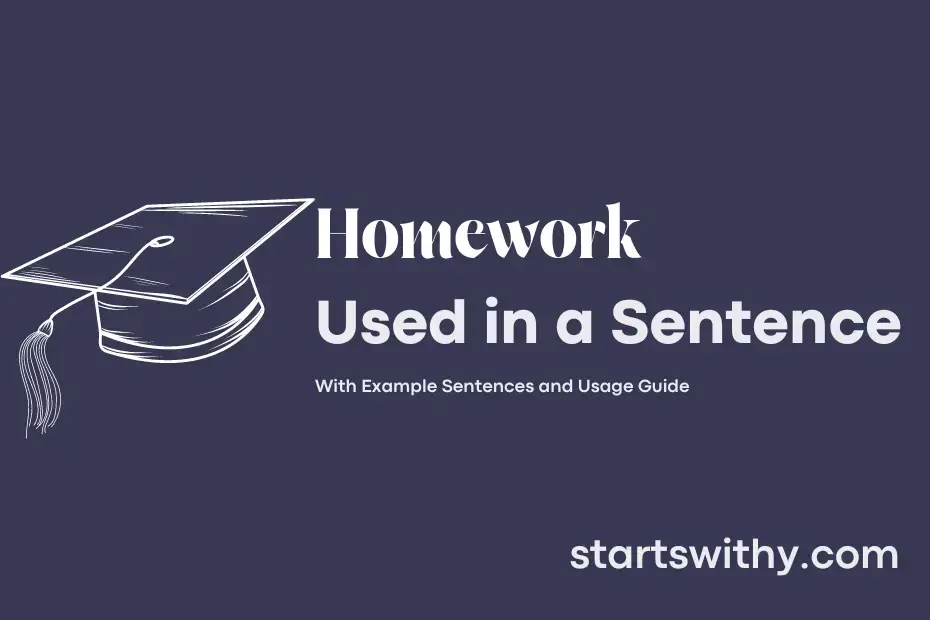 have homework in sentence
