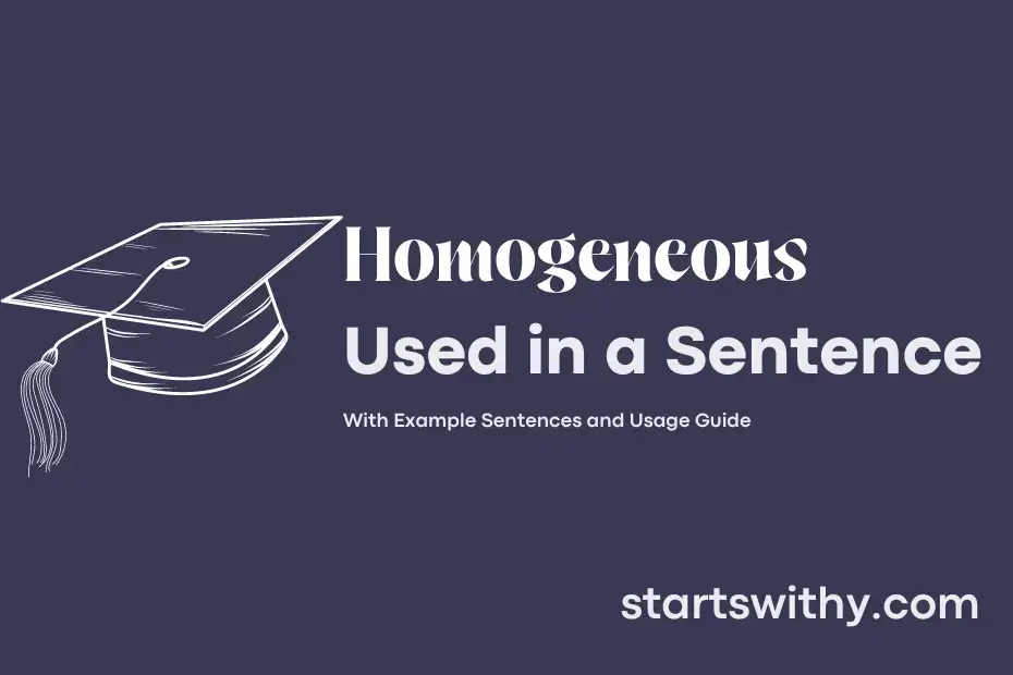 sentence with Homogeneous