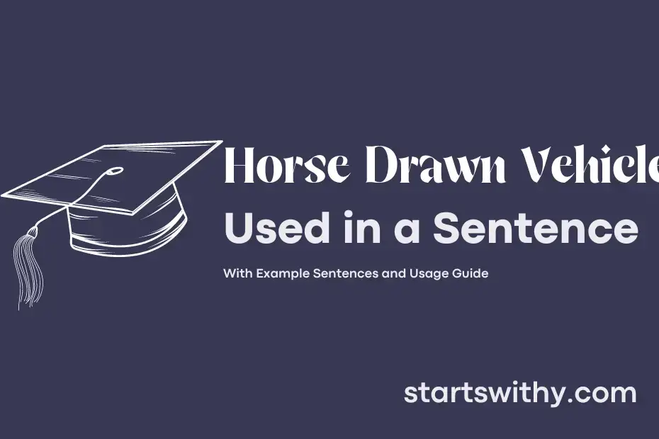 sentence with Horse Drawn Vehicle