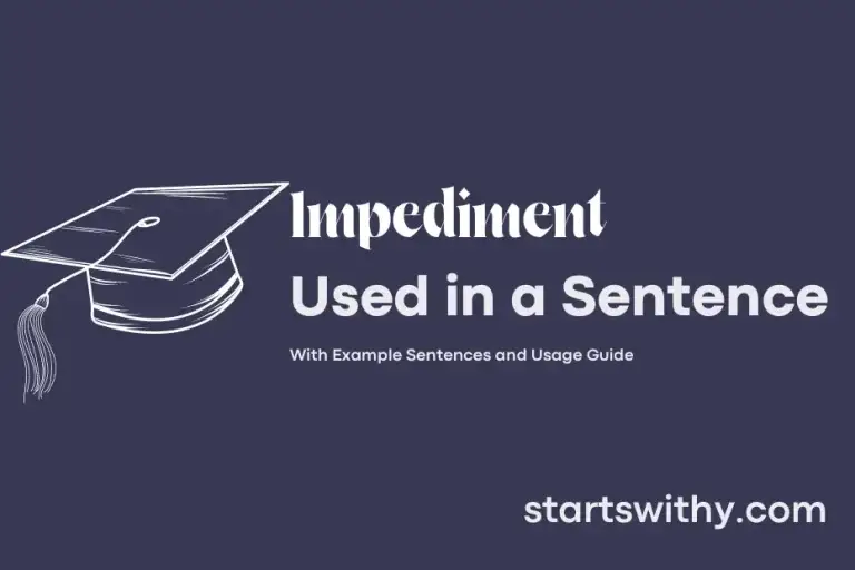 speech impediment sentence examples