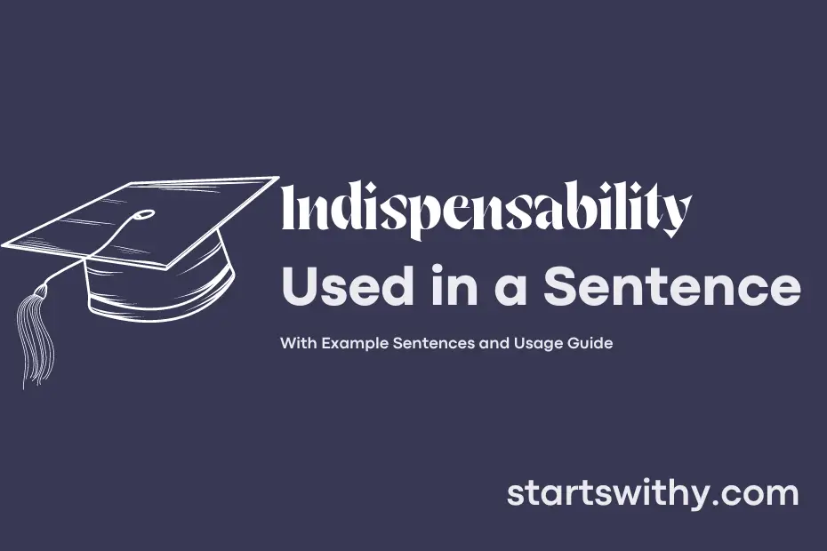 sentence with Indispensability