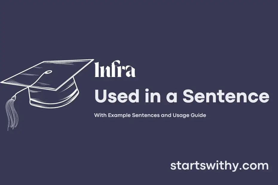 sentence with Infra