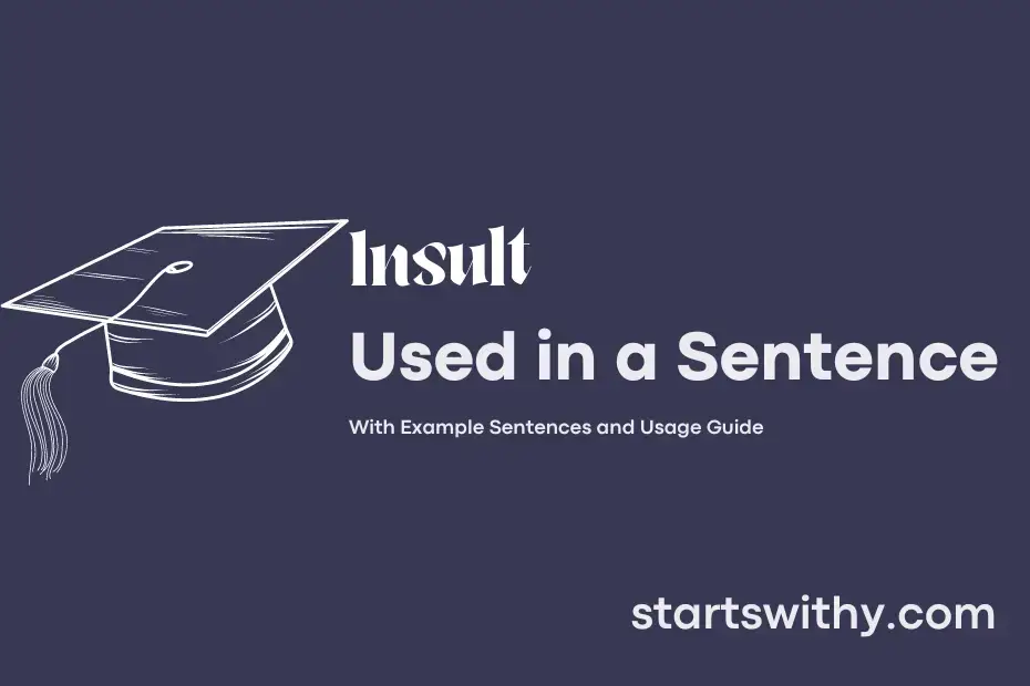 INSULT in a Sentence Examples: 21 Ways to Use Insult