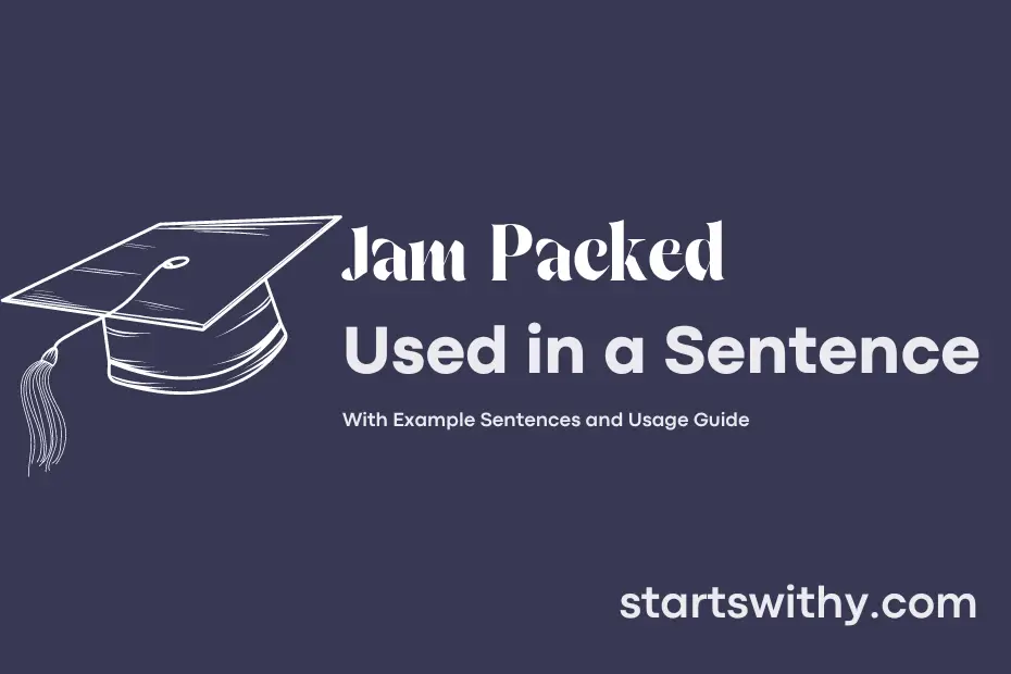 JAM PACKED In A Sentence Examples 21 Ways To Use Jam Packed