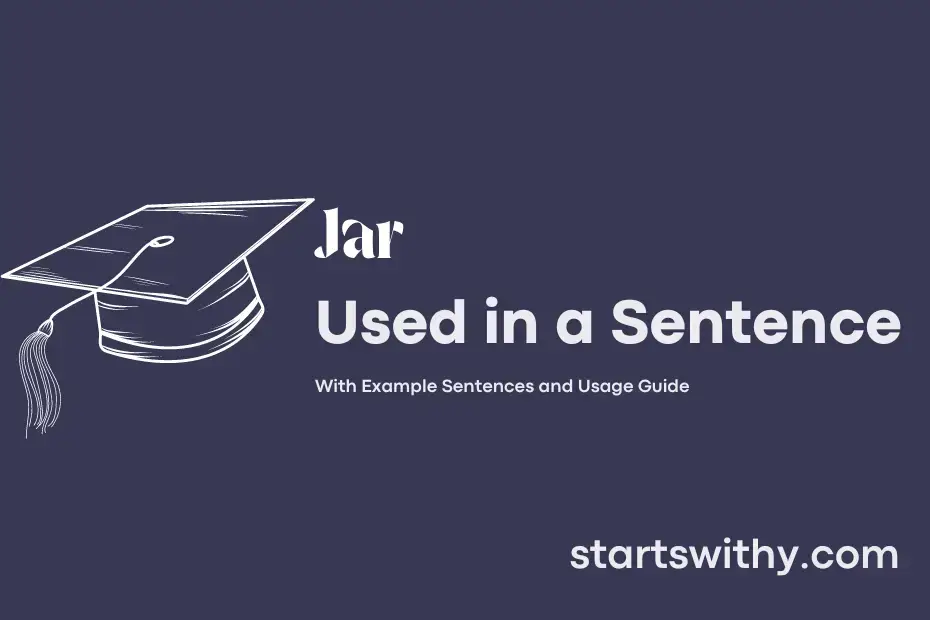 sentence with Jar