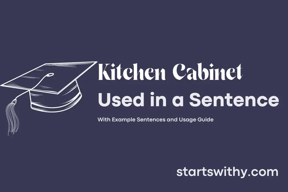 sentence with Kitchen Cabinet