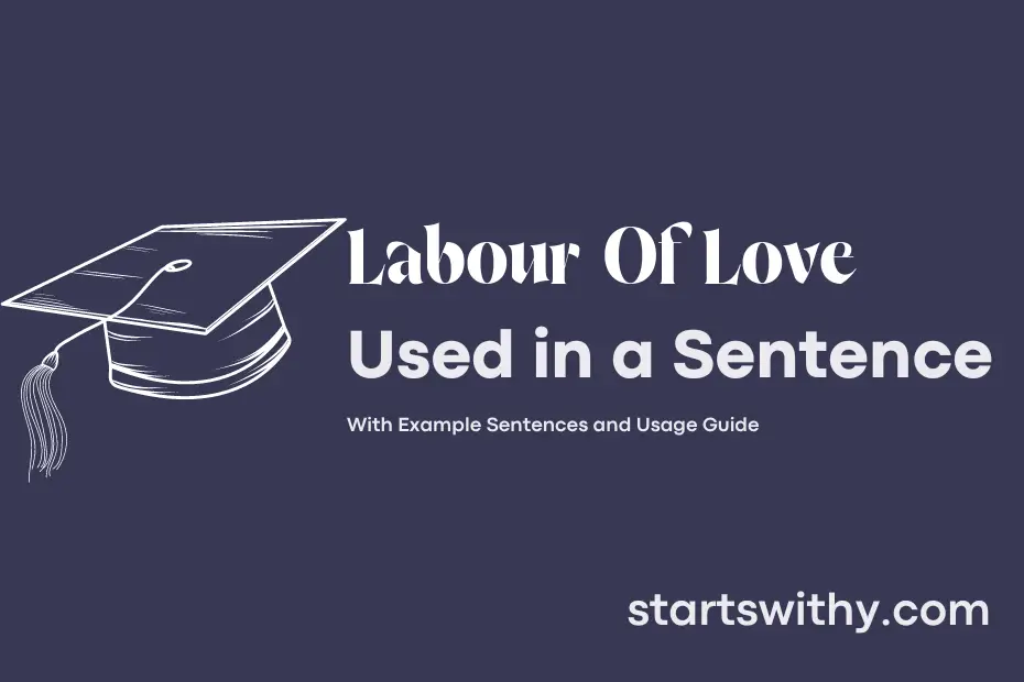 sentence with Labour Of Love