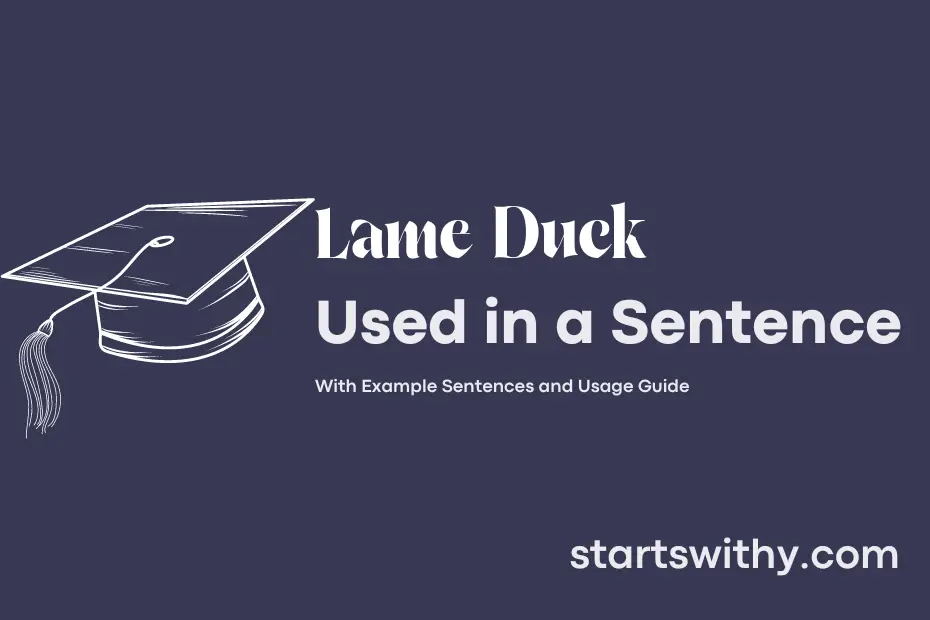 sentence with Lame Duck