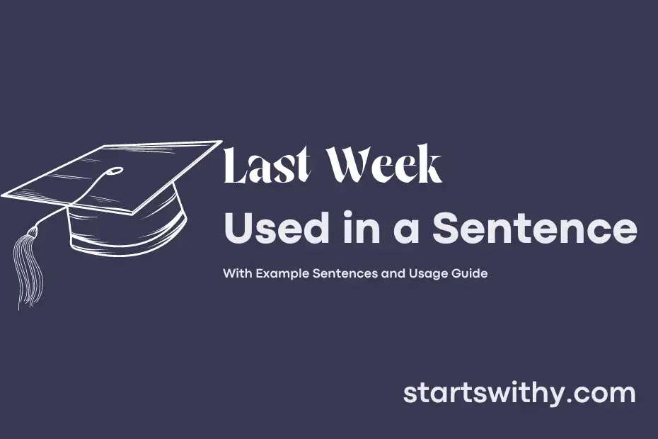 sentence with Last Week