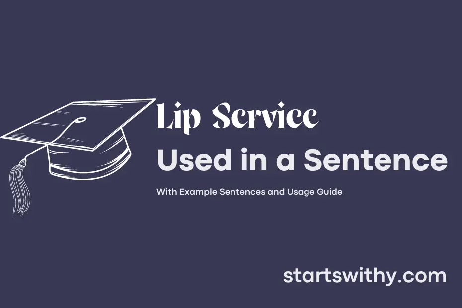 sentence with Lip Service