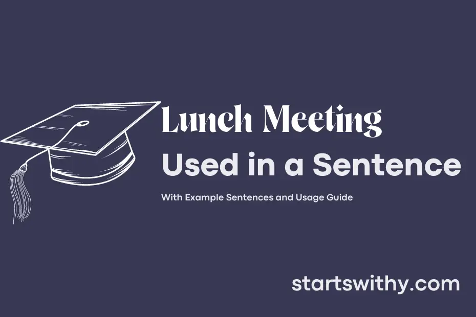 sentence with Lunch Meeting