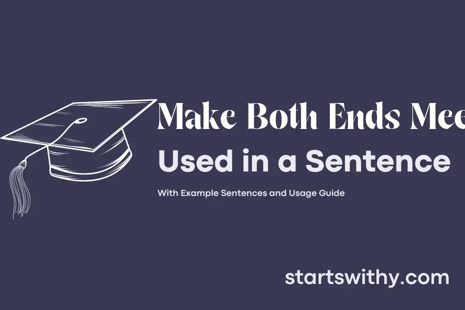 Sentence with Make Both Ends Meet